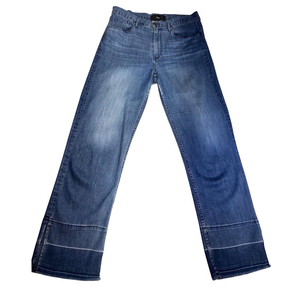 3x1‎ NYC Straight Leg Cropped Jeans Released Raw Hem Women's Size 29 W4HS30947